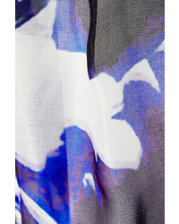 Milly Printed Silk Organza Shirt Dress