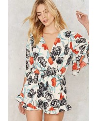Factory Grow Matter What Floral Romper White