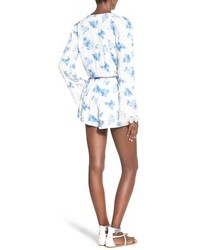 Mimichica Mimi Chica Floral Print Bell Sleeve Romper