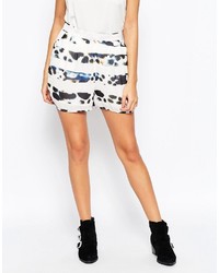 Neon Rose Shorts In Leopard Zebra Print