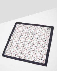Antpoc Tile Print Silk Pocket Square