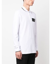 Plein Sport Long Sleeve Cotton Polo Shirt