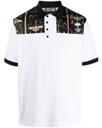 VERSACE JEANS COUTURE Barocco Print Two Tone Polo Shirt