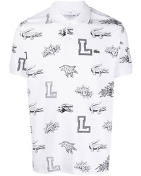 Lacoste Custom Logo Print Polo Shirt