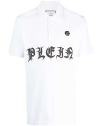 Philipp Plein Gothic Plein Logo Print Polo Shirt