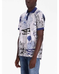 Emporio Armani Graphic Print Cotton Polo Shirt