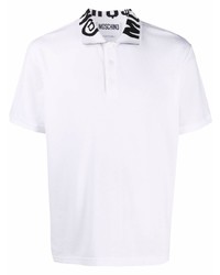 Moschino Knitted Logo Collar Short Sleeve Polo Shirt