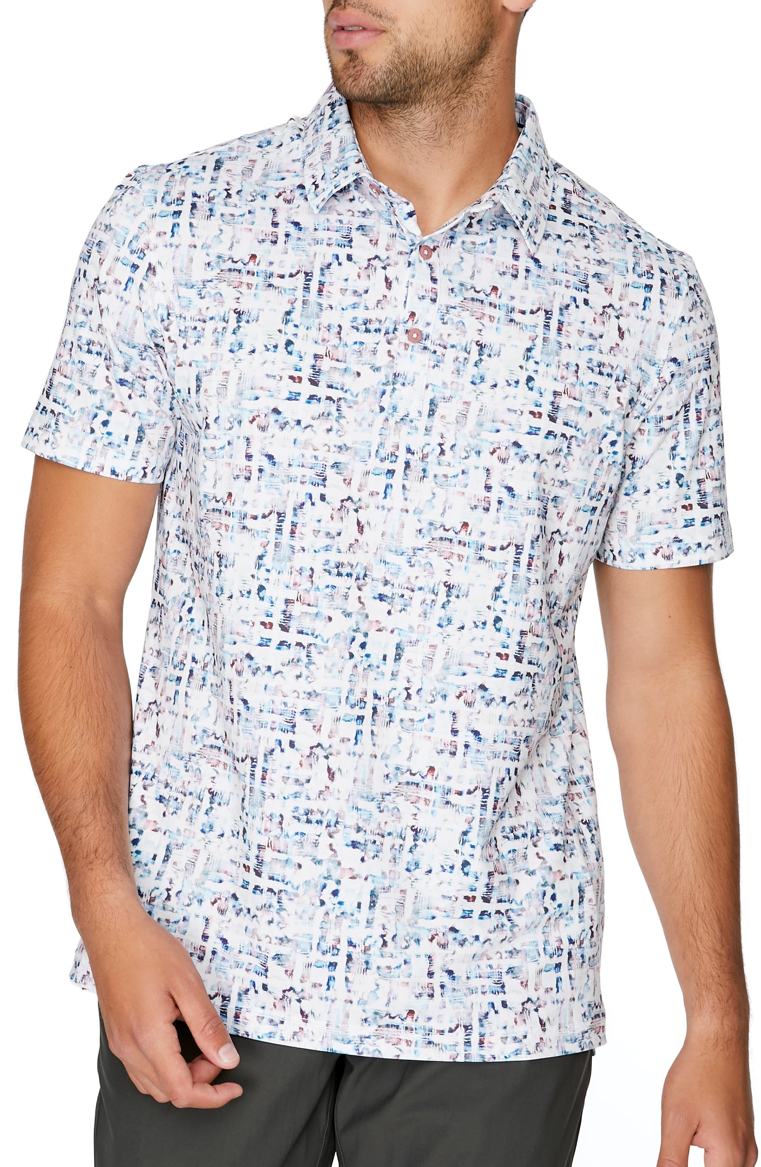 7 Diamonds Limitless Abstract Print Jersey Polo, $79 | Nordstrom ...