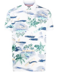 Tommy Hilfiger Logo Palm Print Polo Shirt