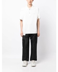 Feng Chen Wang Logo Print Asymmetric Polo Shirt