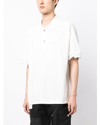 Feng Chen Wang Logo Print Asymmetric Polo Shirt