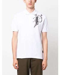 Philipp Plein Logo Print Cotton Polo Shirt