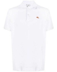 Etro Logo Print Cotton Polo Shirt
