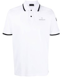 Moncler Logo Print Cotton Polo Shirt