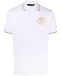 Just Cavalli Logo Print Cotton Polo Shirt
