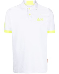 Sun 68 Logo Print Cotton Polo Shirt