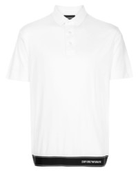 Emporio Armani Logo Print Hem Polo Shirt