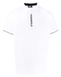 Karl Lagerfeld Logo Print Polo Shirt