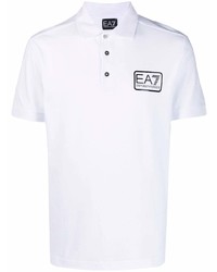 Ea7 Emporio Armani Logo Print Polo Shirt