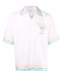 Casablanca Logo Print Polo Shirt