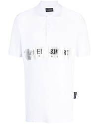 Plein Sport Logo Print Short Sleeved Polo Shirt