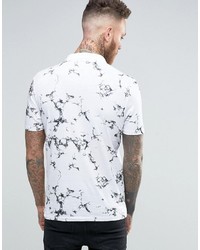 Asos Polo Shirt With Marble Texture Print