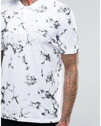 Asos Polo Shirt With Marble Texture Print