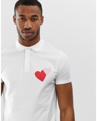 ASOS DESIGN Polo With Heart Chest Print