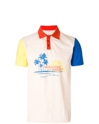 Saint Laurent Printed Colour Block Polo Shirt