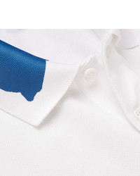 Balenciaga Printed Cotton Blend Piqu Polo Shirt
