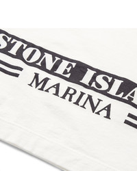 Stone Island Printed Cotton Jersey Polo Shirt