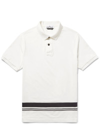 Stone Island Printed Cotton Jersey Polo Shirt