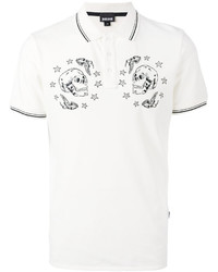 Just Cavalli Skulls Print Polo Shirt