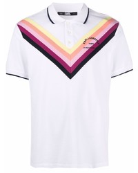 Karl Lagerfeld Stripe Detail Logo Polo Shirt