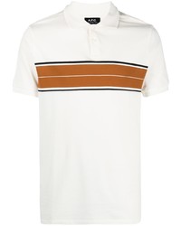 A.P.C. Stripe Pattern Cotton Polo Shirt
