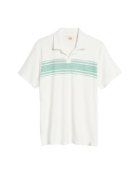Marine Layer Terry Out Chest Stripe Polo
