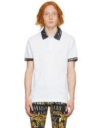 VERSACE JEANS COUTURE White Print Polo