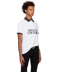 VERSACE JEANS COUTURE White Printed Polo