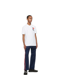 DSQUARED2 White Tennis Fit Polo