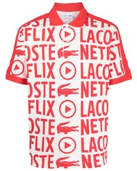 Lacoste X Netflix Logo Print Polo Shirt