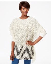 Bar III Fringed Poncho Sweater Only At Macys