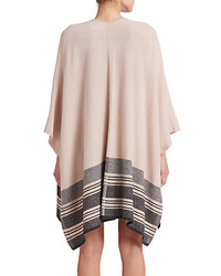 Vince Wool Cashmere Striped Poncho