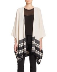 Vince Wool Cashmere Striped Poncho