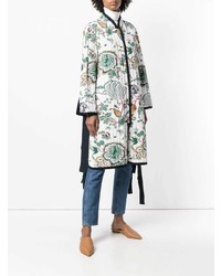 Tory Burch Quilted Floral Print Coat