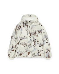 Kenzo Polar Bear Print Hooded Down Puffer Jacket