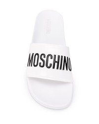 Moschino Logo Embossed Slides
