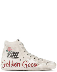 Golden Goose Deluxe Brand Distressed Francy Hi Top Sneakers