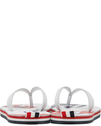 Thom Browne White Floral Outline Sandals