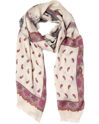 Etro Paisley Printed Cashmere Blend Scarf