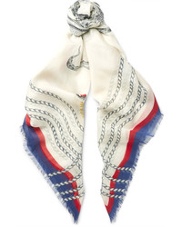Gucci Fringed Printed Modal And Silk Blend Scarf